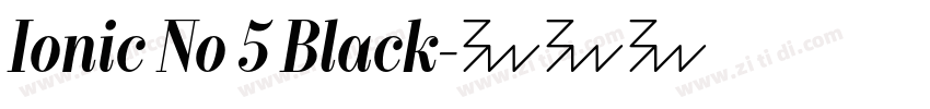 Ionic No 5 Black字体转换